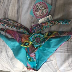 NWT -Luli Fama Miami Bikini Bottoms - L